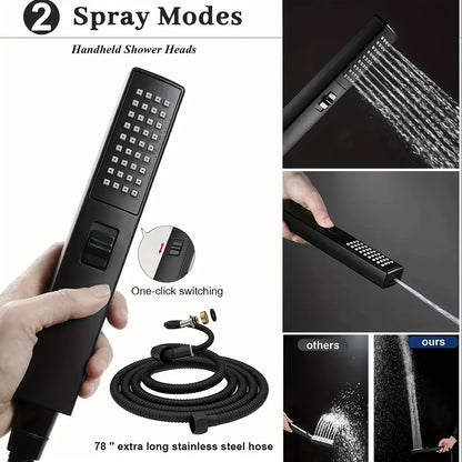 Luxury High Pressure Shower Head Combo Set