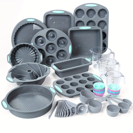 54/47 Pieces Silicone Baking Pan Set