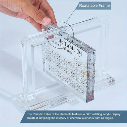 Large Acrylic Rotating Periodic Table with Real Elements