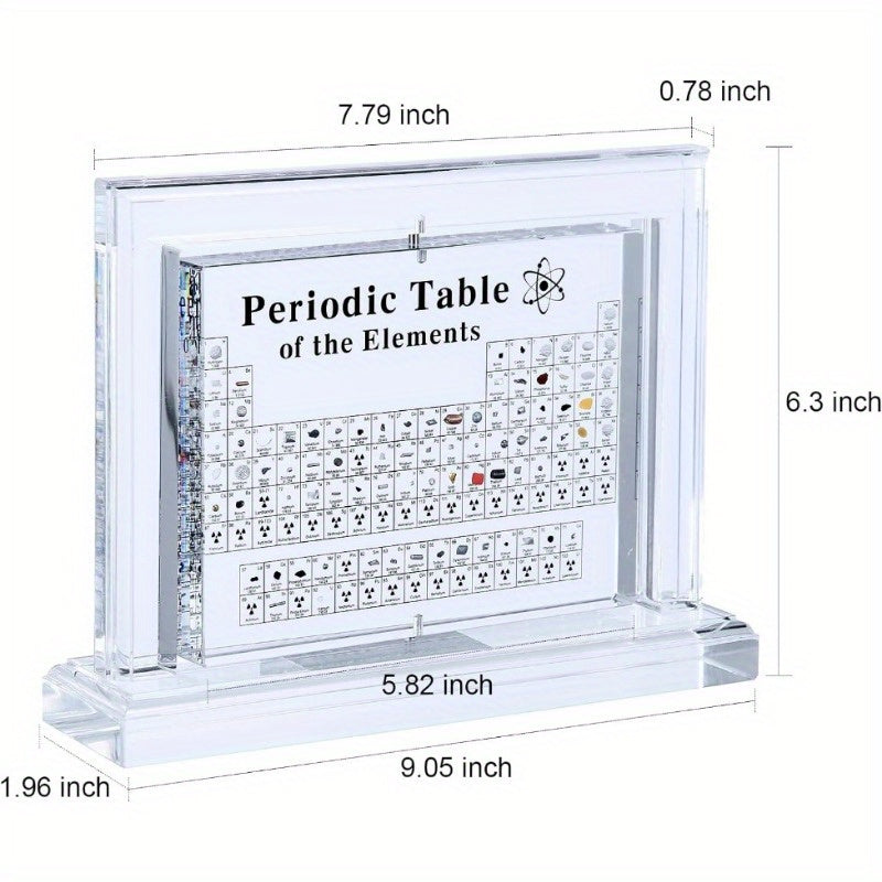 Large Acrylic Rotating Periodic Table with Real Elements