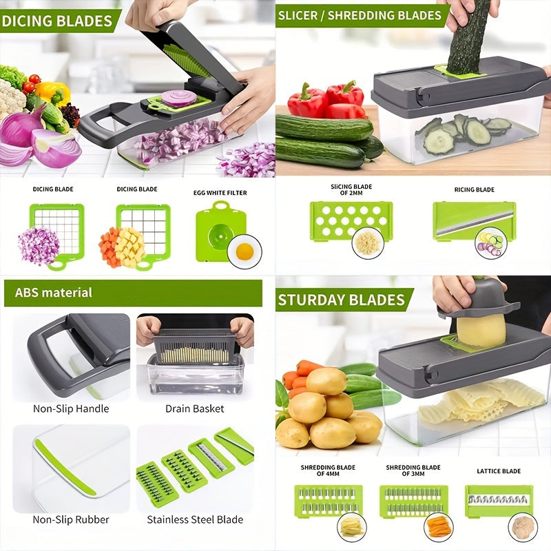 15pcs Upgraded Vegetable Chopper Set