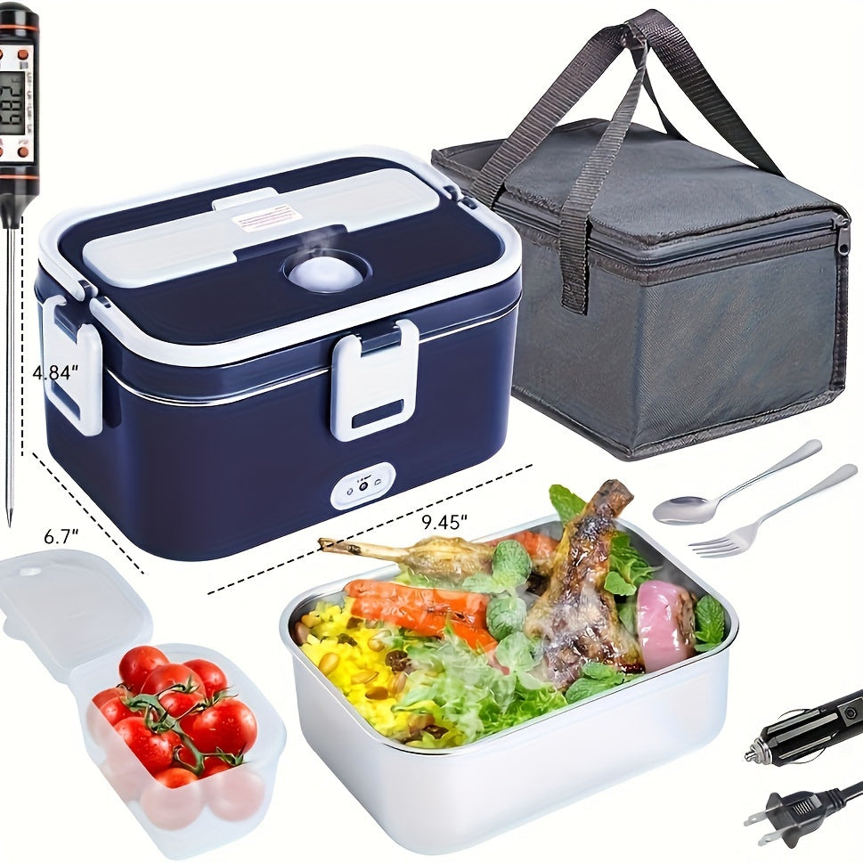 Portable Electric Lunch Box - 1.8L Food Warmer for Car/Truck/Home