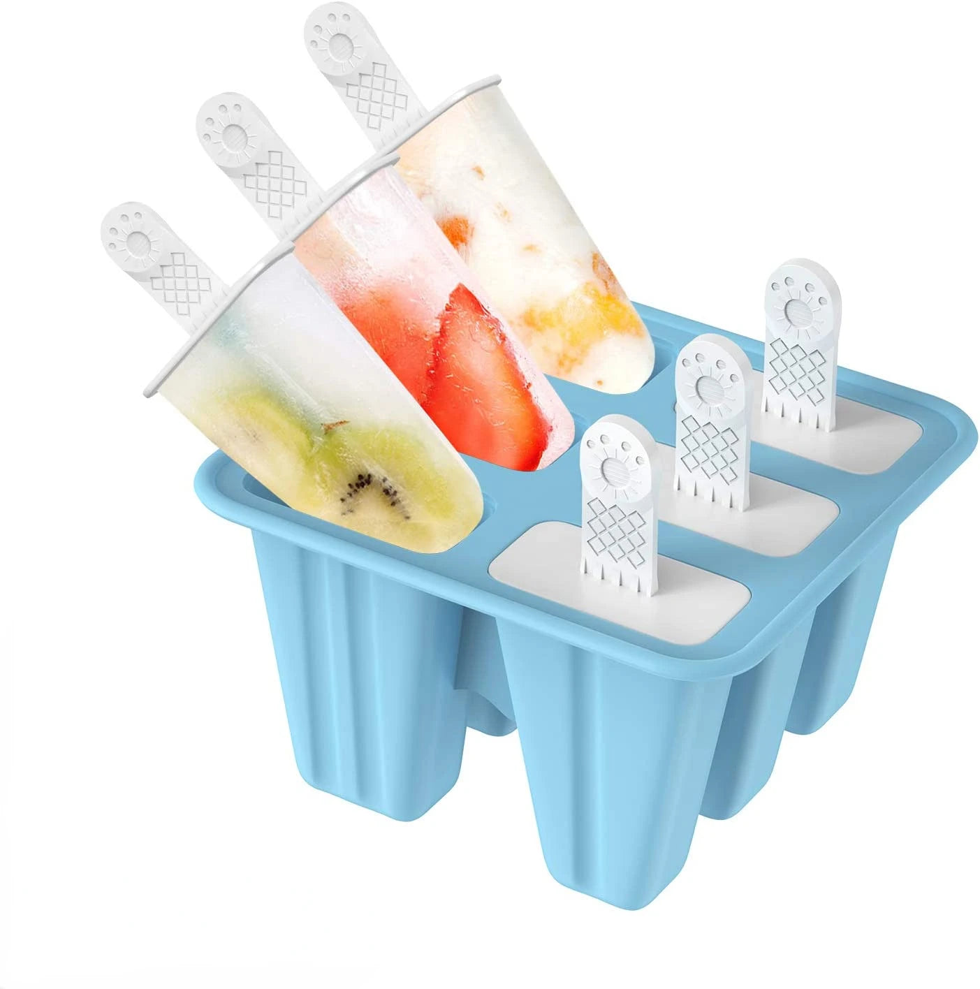 6-Piece BPA-Free Silicone Popsicle Molds